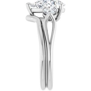 Rings 14K White  10x7 mm Pear Engagement Ring Mounting