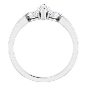 Rings 14K White  8x4 mm Marquise Engagement Ring Mounting