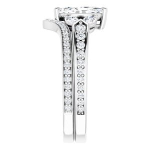 Rings 14K White  8x4 mm Marquise Engagement Ring Mounting