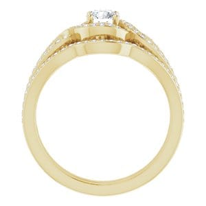 Rings 14K Yellow  4.4 mm Round Engagement Ring Mounting