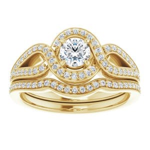 Rings 14K Yellow  4.4 mm Round Engagement Ring Mounting
