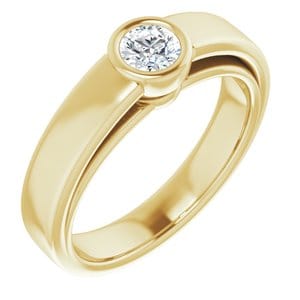 Rings 14K Yellow  4.1 mm Round Solitaire Engagement Ring Mounting