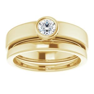 Rings 14K Yellow  4.1 mm Round Solitaire Engagement Ring Mounting