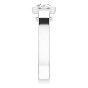 Rings 14K White  6 mm Round Solitaire Engagement Ring Mounting