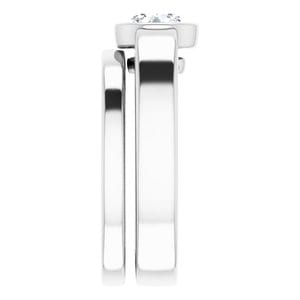 Rings 14K White  6 mm Round Solitaire Engagement Ring Mounting