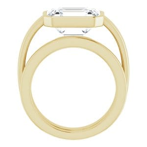Rings 14K Yellow  11x9 mm Emerald Solitaire Engagement Ring Mounting