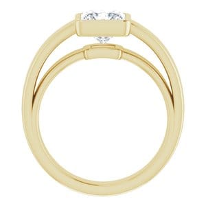 Rings 14K Yellow  6 mm Square Solitaire Engagement Ring Mounting