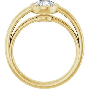 Rings 14K Yellow  6.5 mm Round Solitaire Engagement Ring Mounting