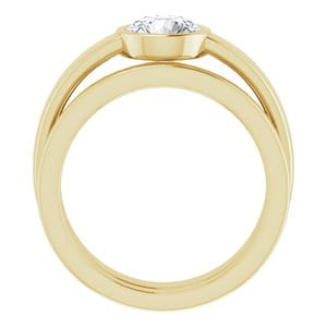 Rings 14K Yellow  6.5 mm Round Solitaire Engagement Ring Mounting