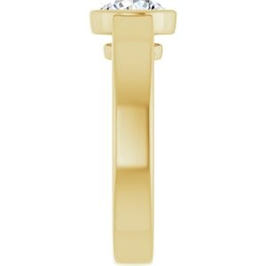 Rings 14K Yellow  6.5 mm Round Solitaire Engagement Ring Mounting