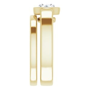 Rings 14K Yellow  6.5 mm Round Solitaire Engagement Ring Mounting