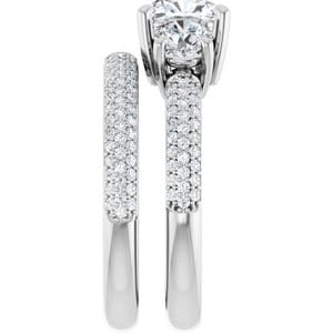 Rings Platinum  7 mm Cushion Engagement Ring Mounting