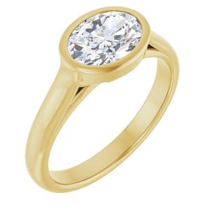 Rings 14K Yellow  8x6 mm Oval Engagement Ring Mounting
