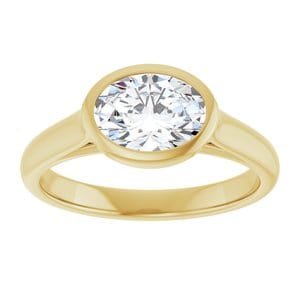 Rings 14K Yellow  8x6 mm Oval Engagement Ring Mounting