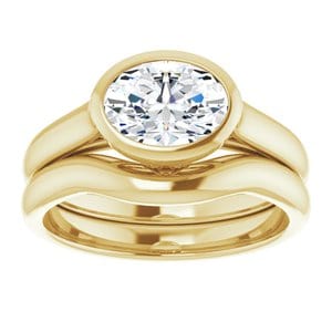 Rings 14K Yellow  8x6 mm Oval Engagement Ring Mounting