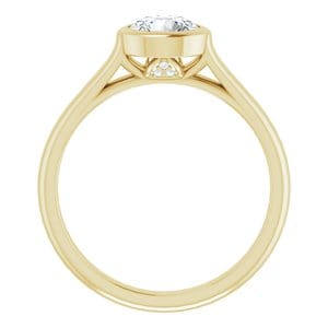 Rings 14K Yellow  6 mm Round Engagement Ring Mounting