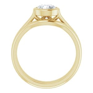 Rings 14K Yellow  6 mm Round Engagement Ring Mounting