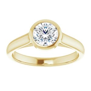 Rings 14K Yellow  6 mm Round Engagement Ring Mounting