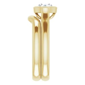 Rings 14K Yellow  6 mm Round Engagement Ring Mounting