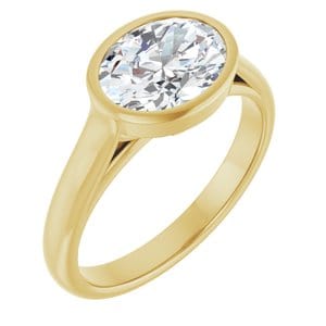 Rings 14K Yellow  9x7 mm Oval Engagement Ring Mounting