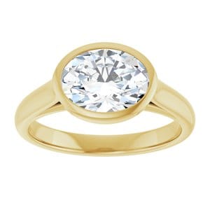 Rings 14K Yellow  9x7 mm Oval Engagement Ring Mounting