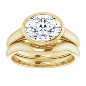 Rings 14K Yellow  9x7 mm Oval Engagement Ring Mounting