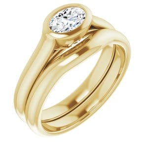 Rings 14K Yellow  6x4 mm Oval Engagement Ring Mounting