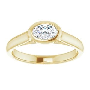 Rings 14K Yellow  6x4 mm Oval Engagement Ring Mounting