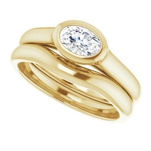 Rings 14K Yellow  6x4 mm Oval Engagement Ring Mounting