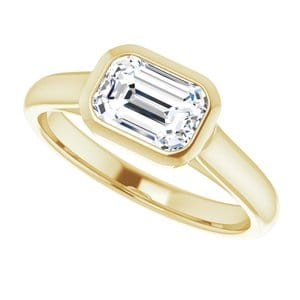 Rings 14K Yellow  7x5 mm Emerald Engagement Ring Mounting