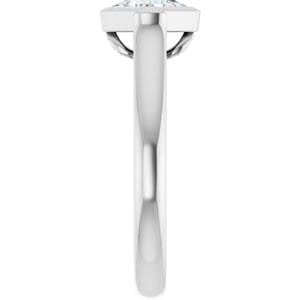 Rings 10K White  5 mm Square Engagement Ring Mounting