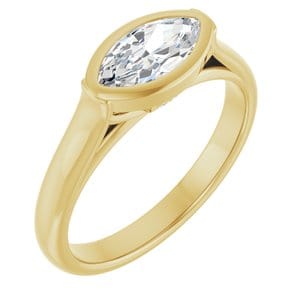 Rings 14K Yellow  9x4.5 mm Marquise Engagement Ring Mounting