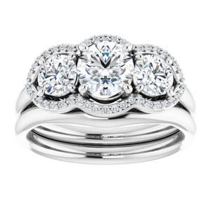 Rings 14K White 5.8 mm Round Engagement Ring Mounting