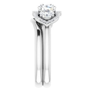 Rings 14K White 5.8 mm Round Engagement Ring Mounting