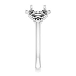 Rings 14K White 6.5 mm Round Engagement Ring Mounting