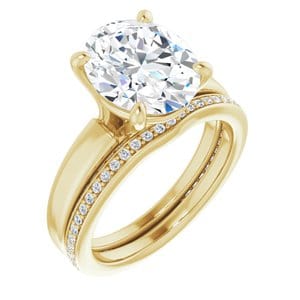 Rings 14K Yellow 11x9 mm Oval Engagement Ring Mounting