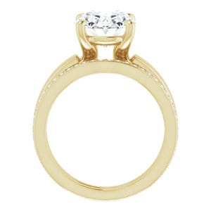 Rings 14K Yellow 11x9 mm Oval Engagement Ring Mounting