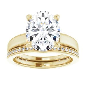 Rings 14K Yellow 11x9 mm Oval Engagement Ring Mounting