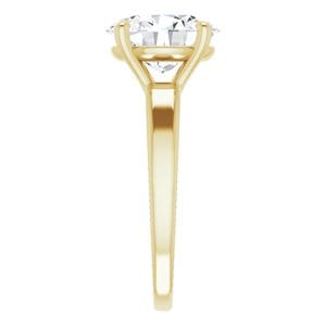 Rings 14K Yellow 11x9 mm Oval Engagement Ring Mounting