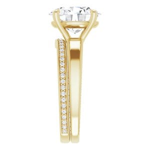 Rings 14K Yellow 11x9 mm Oval Engagement Ring Mounting