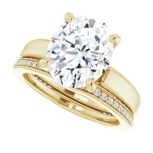 Rings 14K Yellow 11x9 mm Oval Engagement Ring Mounting