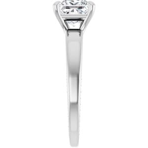 Rings 14K White 6.5 mm Square Engagement Ring Mounting