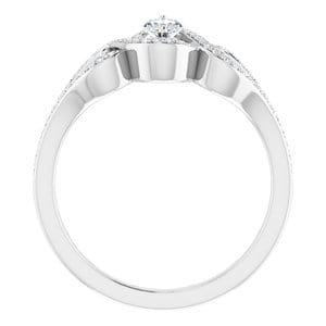 Rings 14K White  6x3.5 mm Marquise Engagement Ring Mounting