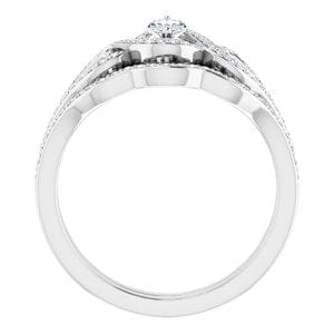 Rings 14K White  6x3.5 mm Marquise Engagement Ring Mounting