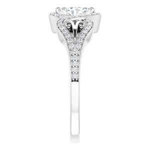 Rings 14K White  6x3.5 mm Marquise Engagement Ring Mounting