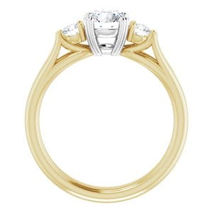 Rings 14K Yellow/White 6mm Round Engagement Ring Mounting