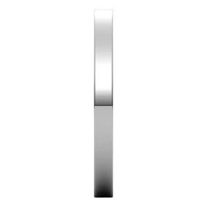Rings 10K White 2 mm Flat Band Size 12