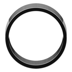 Rings 10K White 10 mm Flat Band Size 12