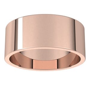 Rings 10K Rose 8 mm Flat Band Size 11