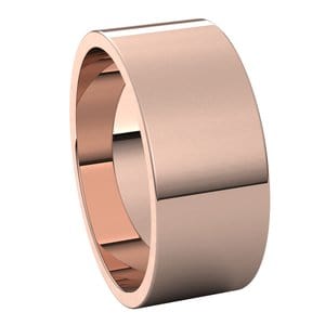Rings 10K Rose 8 mm Flat Band Size 11